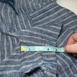 Athleta  Cabo Linen Shorts Pull on Blue White Striped Drawstring Lightweight 4 Photo 7