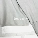 Gymshark ‎ Long Sleeve Crop Top Cut Out Neckline Gray Activewear Womens Small Photo 3