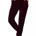 One World NWT Velvet Drawstring Waist Jogger Pants Burgundy Wine Plus Sz 2x Photo 0