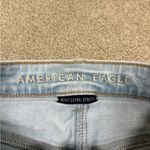 American Eagle  light wash super high rise shortie blue shorts in size 2 Photo 2