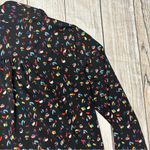 CAbi 3423 confetti print Ferris button down black size large blouse Photo 11