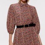 ZARA ππ Balloon Sleeve Oversized Shirt Dress ~ Micro Floral Print Medium Photo 5