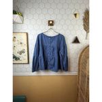 Madewell  Denim Tiered Button-Back Top - Size - XL Photo 4