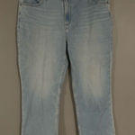 Lee 10 High Rise Relaxed Fit Light Wash Crop Blue Denim Jeans Size 14 Photo 0