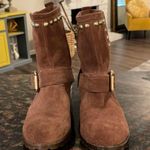 INC  CONCEPTS SUEDE STUDDED BROWN BOOTIE Photo 1