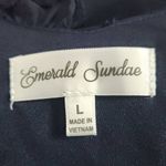 Emerald Sundae Navy Wrap Dress NWT Size Large Navy Chiffon Wedding Guest Dress Photo 8