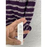 Kensie  Women's T Shirt Dress Short Sleeve Striped Purple Marled Lined Small Photo 3