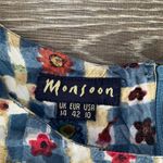 Monsoon Blue Floral Checked Mini Dress 10 Photo 2