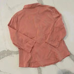 Apostrophe Stretch 1/4 Button Blouse 3/4 Sleeve Shirt Orange/Pink Womens XL Work Photo 4
