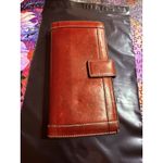 Gucci Vintage  Red Leather  Button Snap Wallet Authentic Made In Italy Photo 1