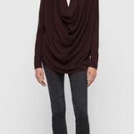 ALLSAINTS Remmy Cowl Neck Sweater Red Marl NWT XS Photo 10