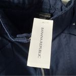 Banana Republic cotton/linen navy Blue Shorts paperbag waist zip up zipper front Photo 8