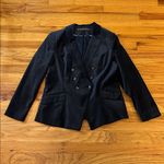 White House | Black Market Navy Double-Breasted Women's Fitted BlazerSz 12P Photo 6