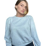 ethereal sweater paper crane small Light gray pullover crewneck, puff sleeves Photo 0