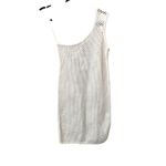 LUSANA Open Knit One Shouldered Mini Dress‎ White NWT Sz 4 Photo 1