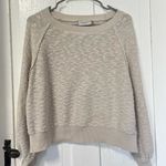 Dress Forum oatmeal textured knit deep round neck pullover size medium Photo 0