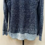 Chico's Open Front Waterfall Navy Silver Metallic Sparkly Cardigan Sz 2 (L 12) Photo 6