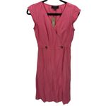 J.Crew NWT  Linen Cupro Blend Wrap‎ Sheath Dress Pink 00 Photo 3