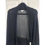 Coldwater Creek Rabbit Hair Blend Black Open Front Long Line Cardigan Size XL Photo 2