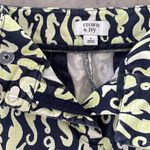 Crown & Ivy  Seahorse Scalloped‎ Womens Shorts navy and lime green pockets Size 4 Photo 2