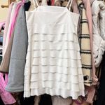 Nadine Pleaded Ruffles Mini Dress Size Medium White Engagement Formal Graduation Photo 6