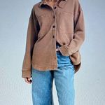 Ultra Flirt  Brown Button Down Shirt Photo 2