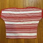 Ralph Lauren Red/Orange White Oversized Thick Blouse Sweater Textured 2X EUC Red Photo 4