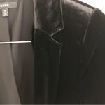 Drew Blazer M Black Silk Velvet Single Button Unstructured Blazer Party Jacket Photo 4