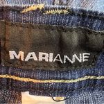 MARIANNE Size 16 Blue Denim Capri Jeans 5 Pockets Embroidered Back Pockets Photo 10