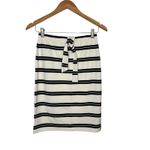 Sugar Lips Striped Pencil Skirt Tie Waist Knee Length Navy White Size Small NWT Photo 1