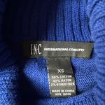 INC Womens Size XS Dolman Sleeve Turtleneck Stretchy Knit Sweater Royal Blue Photo 3