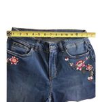 Croft & Barrow Vintage Cropped Jeans Floral Embroidered Capri Dark Wash Sz 6 Photo 5