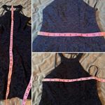B Darlin  Sparkly Fit and Flare Lace Cocktail Dress Halter Neck Navy Blue 7/8 Photo 10