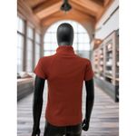 Luca Luca 100% Cashmere Turtleneck Short Sleeve Knit Top Rust L Orange Size L Photo 3