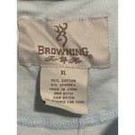Browning Sleeveless Top Womens XL Blue V Neck Button Collared Tank Shirt NWT Photo 5