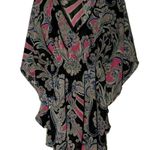 Nicole by Nicole Miller Paisley Kimono Multicolor Top Blouse Coverup Size XS Black Photo 0