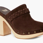 Paige  Alex Studded‎ Brown Suede Platform Clogs Size 11 Retro 70's Photo 0