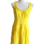Nine West Womens  Bright Yellow Sleeveless Burnout Fit & Flare Dress Size - Sz 8 Photo 2