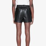 ANINE BING Vegan Leather Sofia High Rise Black Shorts Size Small Photo 1
