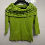 Dana Buchman  Lime Green Cowl Neck Sweater Photo 0