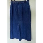 Vtg 90’s Denim Midi Skirt Size 10 Button Down Pockets Y2K Mid High Rise Jean​​​ Blue Photo 6