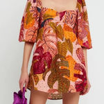 NWOT Kourt Robbie Dress Multi Palm Print M Pink Size M Photo 0