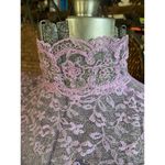 Size S//vintage 70s Purple Maxi dress with Victoria Style Lace Overlay Photo 4