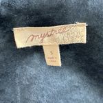 Mystree Anthropologie  Size S Teal Velvet Stripe Sleeve Blazer Jacket Photo 3