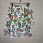 Floral Wrap Skirt Fruit Citrus Rose Boho Preppy XL Preppy L Beach Rollar Rabbit Red Photo 1