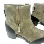 Dr. Scholls Shoes Size 9.5 Boots Tan Suede Side Zip Comfort Round‎ Toe Winter Photo 4