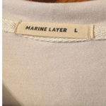 Marine layer  L Tulip Back White Tee Long Sleeve classic Photo 3