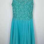 Handmade Mint Green Blue Lace Chiffon Short Mini A Photo 13