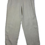 Chalet Linen Pants Womens Medium Beige Drawstring Beachy Coastal Vacation Chic Photo 0