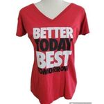 Nike  Size L Slim Fit Better Today Best Tommorow Red Tshirt Photo 0